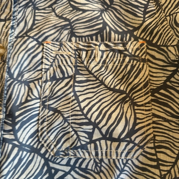 Orvis | Leaf Pattern 3/4 Length Sleeve, Polo/Collared Shirt, Size S - Picture 3 of 8